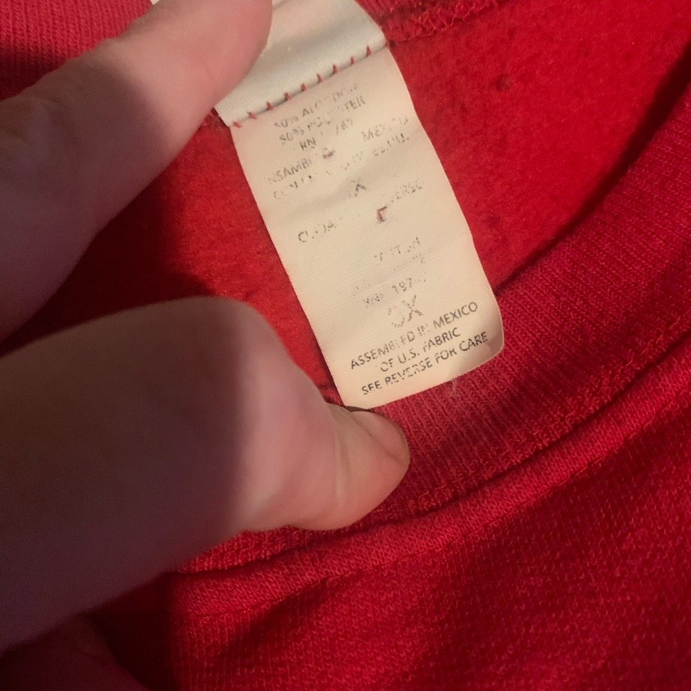 Vintage 90s Plus Size Disney Mickey Mouse Sweatshirt Rare 3X find! Red - Picture 4 of 8
